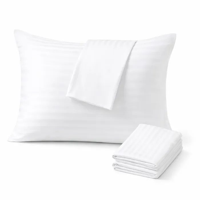 BYROSH satin-stripe pillowcases