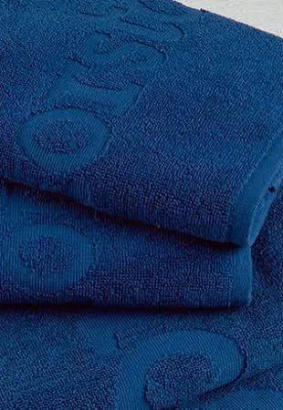 BYROSH blue towel with jacquard logo